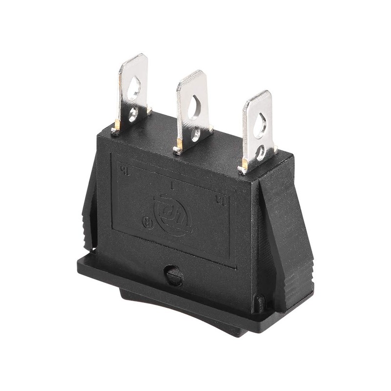 sourcing map SPDT Boat Rocker Switch Black Toggle Switch for