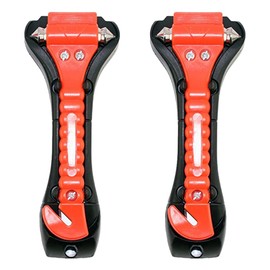 MFEIANQI 2 Pack Car Safety Hammer with Sharp Seat Belt Cutter Car Window Breaker & Seatbelt Cutter Emergency Car Hammer for Break Glass with Ease