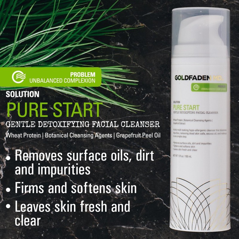 GOLDFADEN MD Pure Start Gentle Detoxifying Natural Facial Cleanser, 5