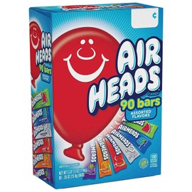Airheads Bars, Chewy Fruit Candy, Easter Basket Stuffers, Variety Pack, Party, Non Melting, 90Count (Packaging May Vary) (2 Pack(90 Count))