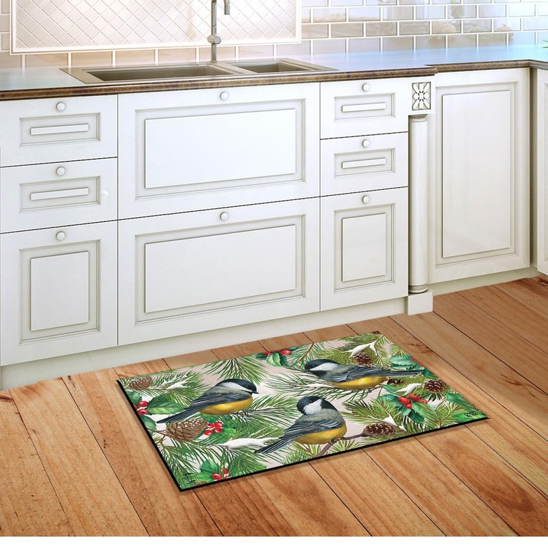 Briarwood Lane Winter Chickadees Doormat