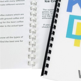 Rayson CR1910M-100 Plastic Binding Combs 3/8in. 19-Ring, 55-Sheet Capacity, Colorful Comb Binding Spines, Max. Binding Letter Size Paper, Box of 100