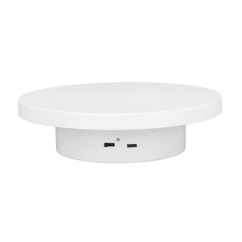 White Automatic 360° Rotating Display Turntable 3KG Load Bearing Electric