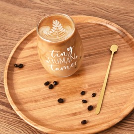 Futtumy Teacher Appreciation Gifts, Tiny Human Tamer Stemless Wine Glass Gifts for Preschool Daycare Kindergarten Elementary School, Thank You Gifts Birthday Christmas Gifts for Daycare Teacher 17Oz