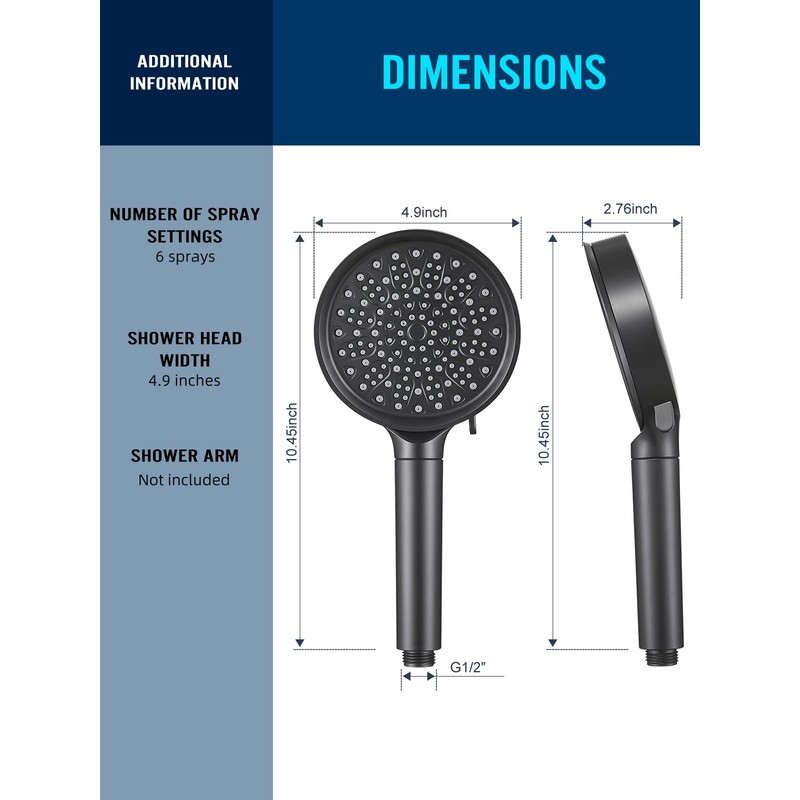 Cobbe Handheld Filtered Shower Head - Filters >99% Chlorine -