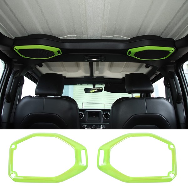 JeCar Green Top Speaker Frame Trim Cover for 2018-2023 Jeep