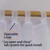 Linentalks Sheer Canopy Bed Curtains for King, Queen, Full and