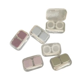 BEDARTIST 5 Pack Portable Contact Lens Cases, Clear Travel Size Eye Contacts Case Box Holder, Contact Lenses Tweezers Remover Tool Kit for Daily Outdoor (Assorted Color)