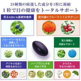 [Official] Wakasa Seikatsu Blueberry Eye 3-bag set (31 capsules × 3 bags) Bilberry Anthocyanin Lutein Soft Capsules
