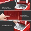 COSTWAY Countertop Ice Maker, 26Lbs/24H Portable Ice Machine with Self-Cleaning