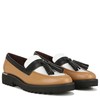Franco Sarto Womens Carolynn Tassel Loafer Camel Brown Colorblock Multi