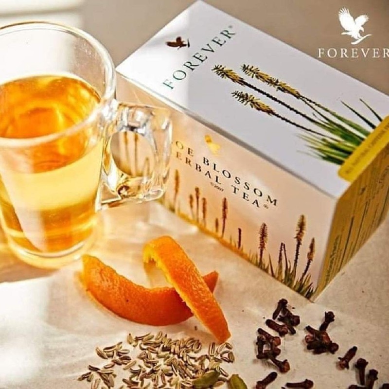 Forever Living Aloe Blossom Herbal Tea Drink Tea with Aloe