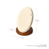 Oirlv Beige Ultra-Fibre Necklace Holder with Wooden Base Perfect for