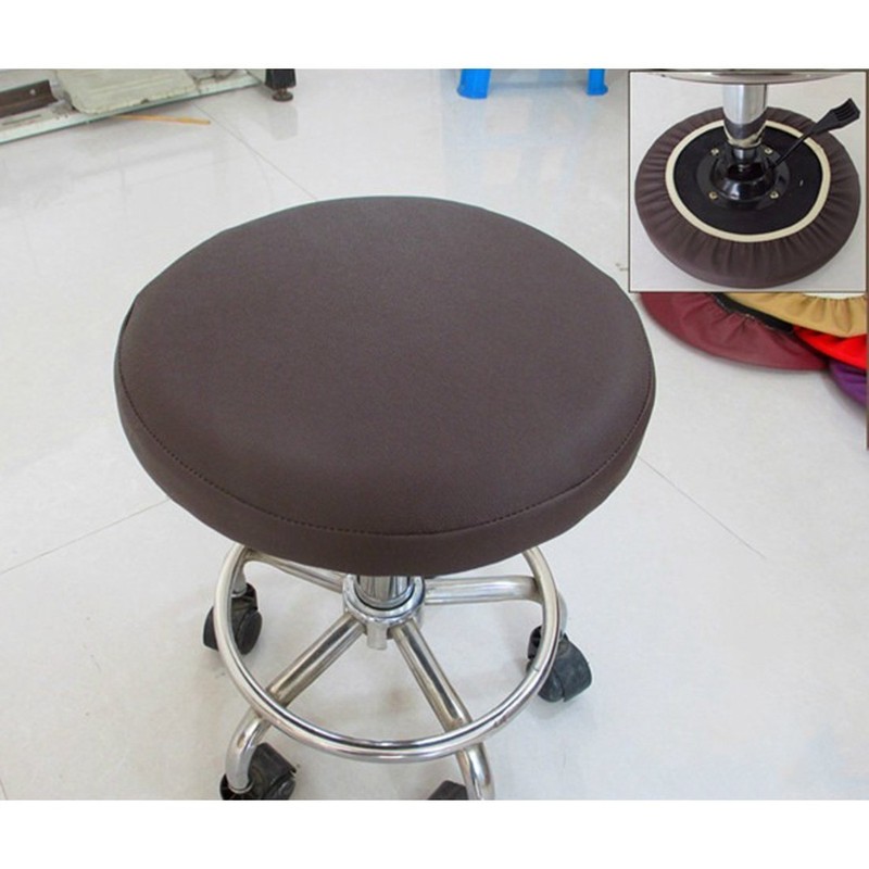 Sigmat 2PC 12 Inch Waterproof PU Bar Stool Cover Anti-slip