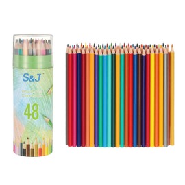 PATIKIL 48 Colors Coloring Pencils Set, Soft Core Colored Pencils Hexagonal Shape Coloring Drawing Pencil for Sketching Blending DIY Crafts (Green Bucket)