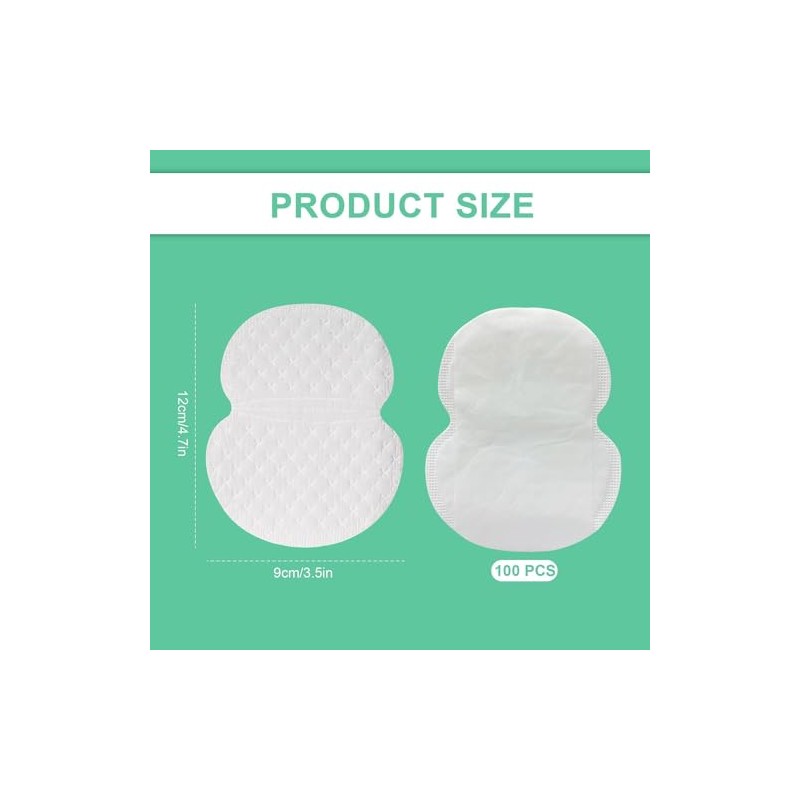 100 Pcs Almohadillas Absorbentes Desechables para el Sudor en Las