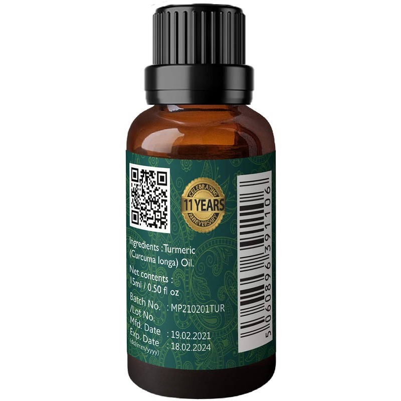 Aryan Herbals Turmeric (Haldi) Oil, Essential Oil for Aromatherapy &