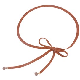 CHENGZI Women's Fashion Belt Style Waist Chain Rope Braided Dress Belt Casual Thin Belt for Ladies Dress (Brown)