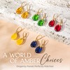Amber by Mazukna - Cherry Red Amber Earrings for Women