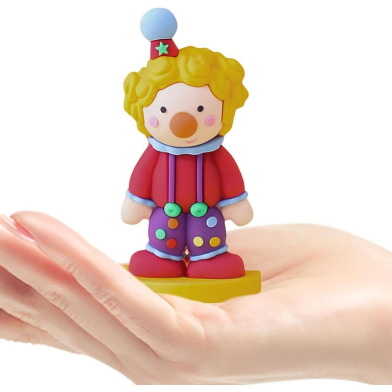 2 Piezas Figura de Payaso Cartoon en PVC Suave, para