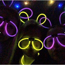 Glow Sticks Glow in the Dark Eye Glasses - 2 Pair Pack Spectacles