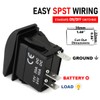 MGI SpeedWare Momentary (ON)/Off Marine Rocker Switches with Illuminated LED,