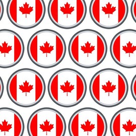 GRAPHICS & MORE Premium Gift Wrap Wrapping Paper Roll Country National Flag A-C - Canada National Country Flag