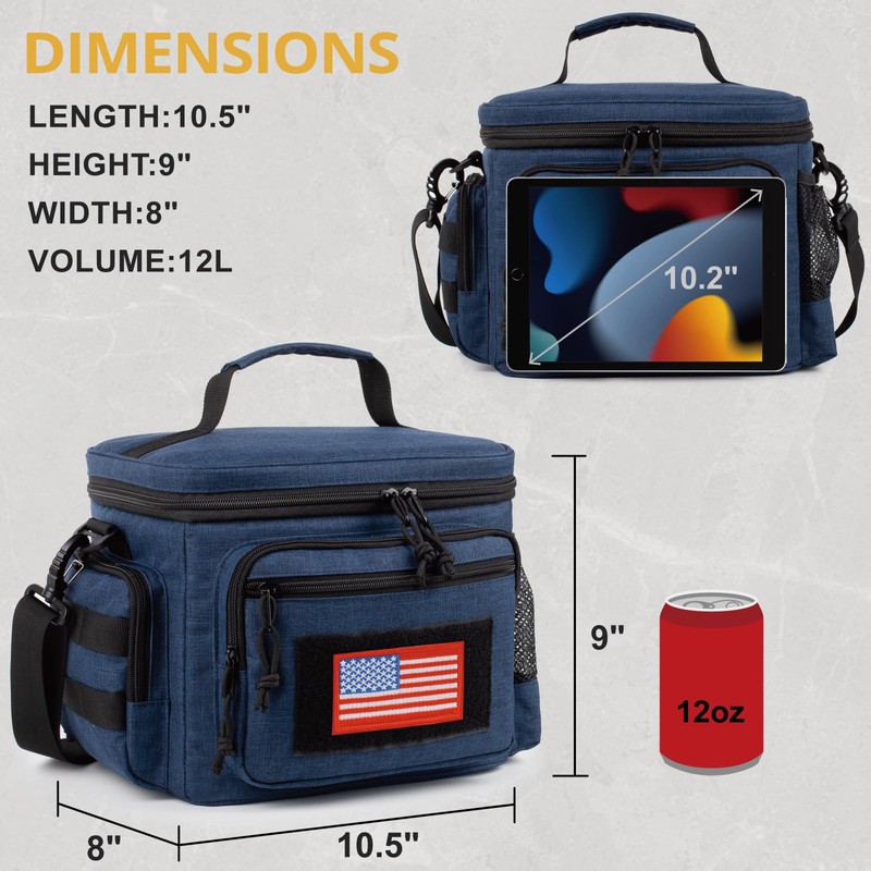 ATRIPACK Lunch Box for Men, Tactical Lunch Bag MOLLE Webbing