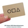 Off-Block Active RFID/NFC Blocking Card Motif Game Design in Gold