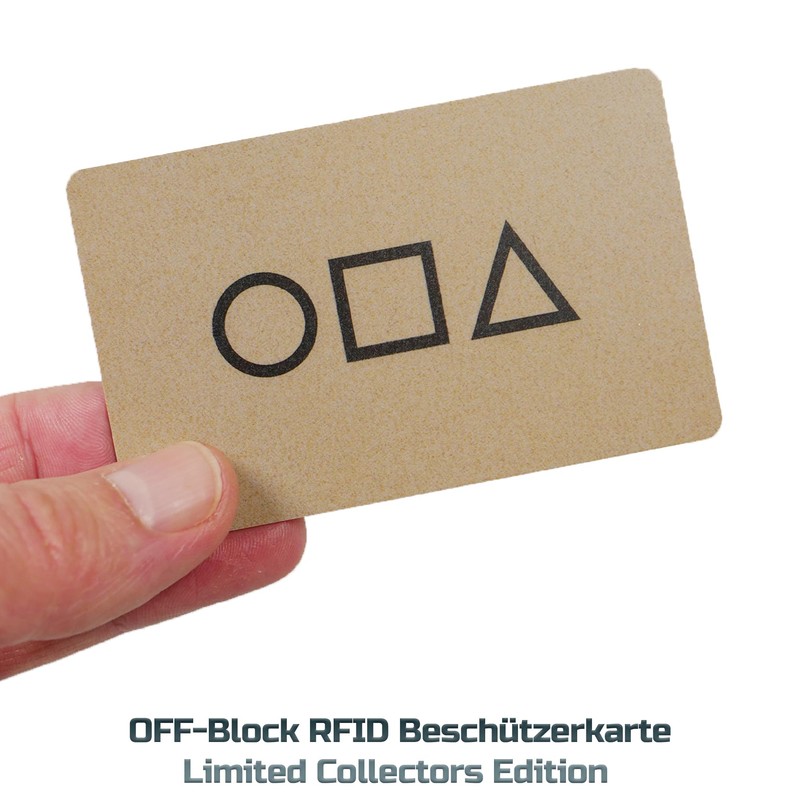 Off-Block Active RFID/NFC Blocking Card Motif Game Design in Gold