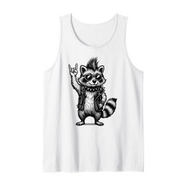 Retro Raccoon Rock Music Tank Top