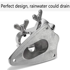 ZOMCHAIN Flag Pole Bracket, Flag Pole Holder - Polished, 316 Marine Grade Stainless Steel, Heavy Duty for 1in Flag Pole Mount - 2 Positions