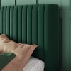 Sifurni Bed Frame Velvet Upholstered Platform Bed & Adjustable Headboard,