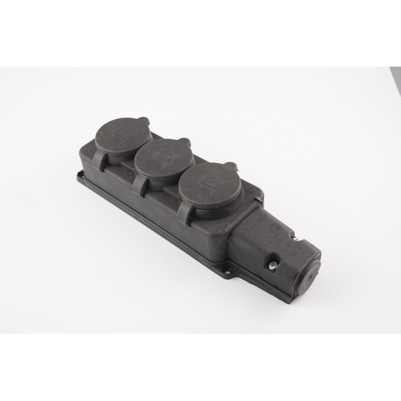 Schuko Solid Rubber Plug, Coupling or Schuko Socket Rubber Set