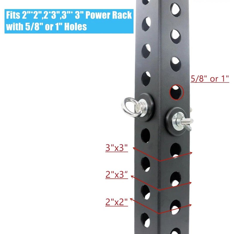 Power Rack Attachments 1 Pair - Resistance Band Hooks for