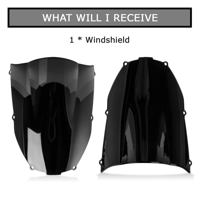 Windshield Windscreen Wind Deflector Screen Double Bubble for Ninja ZX6R