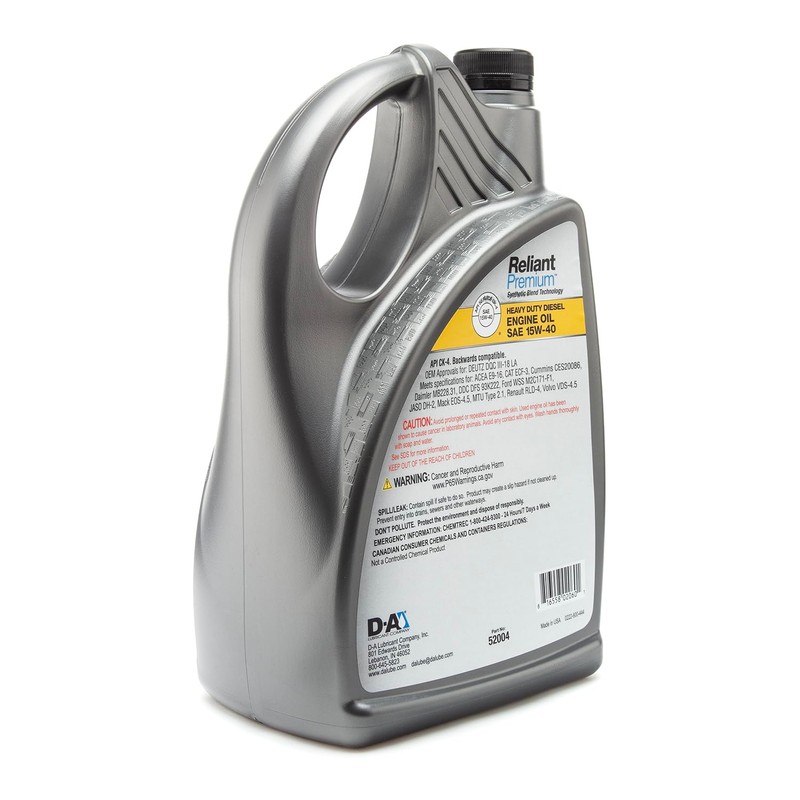 D-A LUBRICANT COMPANY 52004, Reliant Premium Diesel Engine Oil SAE