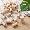 30 PCS Wooden Spools of Crafts, Empty Natural Wood Thread