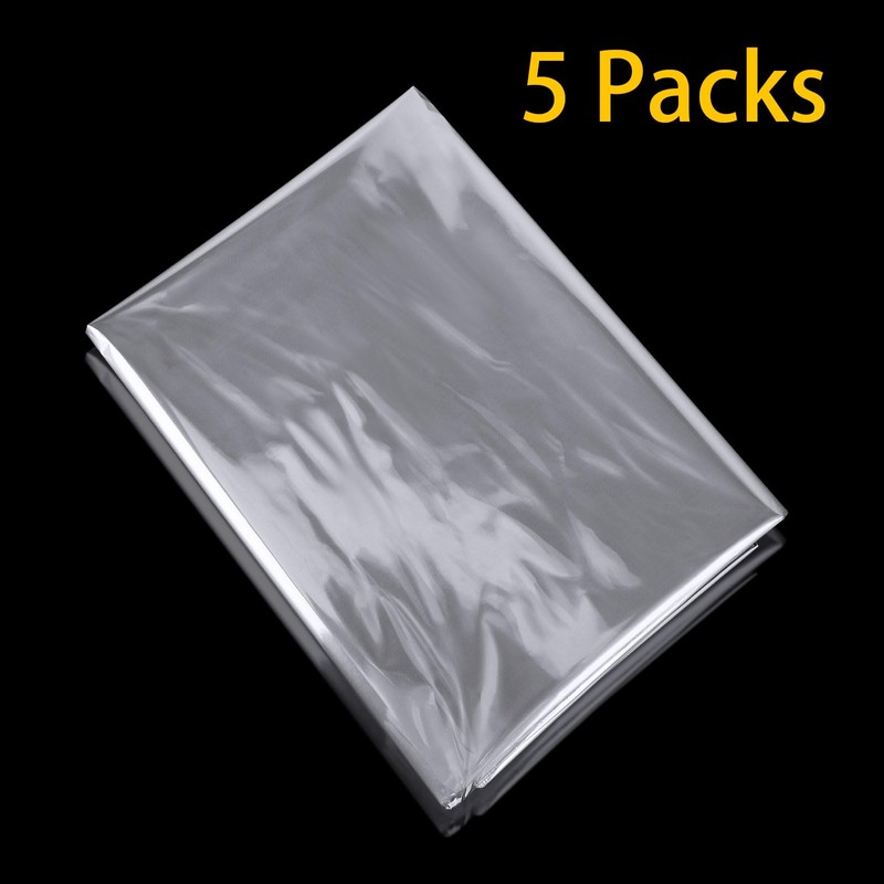Petutu 5 Pack Large Clear Baskets Bags, Cellophane Wrap for