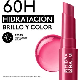Ésika – Bálsamo con Color Hidrabalm PRO, Tono Vino Berry, 3 G, Hidratación 60H, Brillo Natural, Color Graduable, Labios Suaves y Nutridos, Enriquecido con Aceite de Cereza y Vitamina