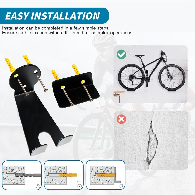 Bicycle Wall Mount, Wall Mount Bicycle, Solid Bicycle Mount Wall,