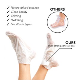 Original Derma Beauty Foot Mask 6 Pairs Shea Butter + Avocado Moisturizing Foot Mask Body Exfoliator Callus Remover Foot Bath Pedicure Supplies