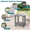 Outside Side Table, Weather Resistant Grey