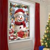 Saoplasa Christmas Party Banner 47x31 Inch Snowman Window Cover Holiday