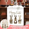LAJUP Fashion Rabbit Carrots Easter Table Runner, Seasonal Spring, Washable