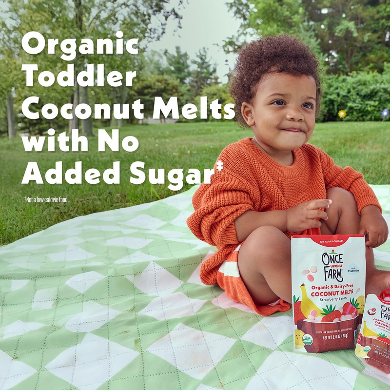Once Upon A Farm Organic Coconut Melts with Probiotics, Strawberry