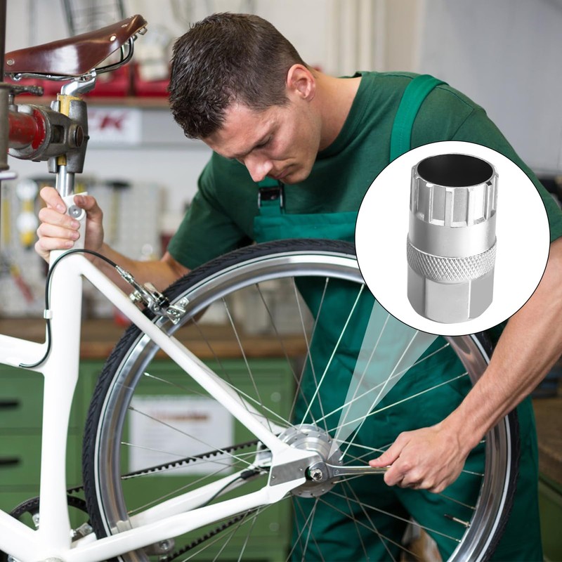 Nazaz Bicycle Cassette Puller Freewheel Removal Tool Compatible with Shimano