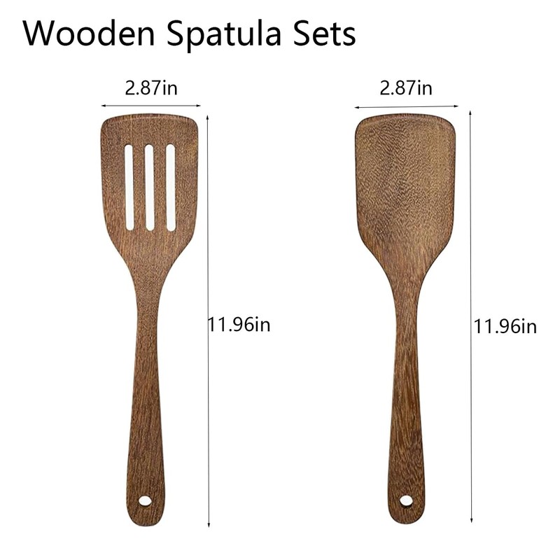 Wooden Spatula for Cooking 12 Inches Long Hand Wood Spatula