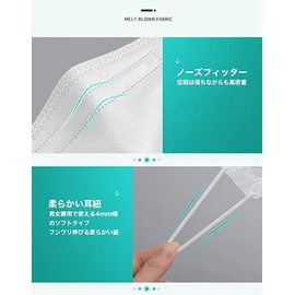 Swisswin Kaken Certified JIS Standard Mask, For Kids, Complexion Mask, Non-woven Mask, 3D Mask, Kf94 Mask, Same Type, Korean Mask, Pack of 30, 4-Layer Construction, Color Mask, Individually Packaged, Disposable, No Fogging Your Ears, Breathable, Lipstick