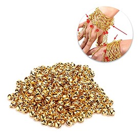 300 Piezas Mini Campanas para Manualidades, 6 Mm Mini Campana Decorativa Cascabeles Artesanales de Metal con Orificio para Decoraciones Navideñas Hoga